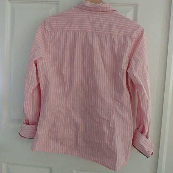 Pink and white striped Boden button down - Picture 4 of 4